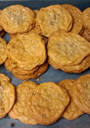 A picture of A Lot of Chocolate Chip Cookies.