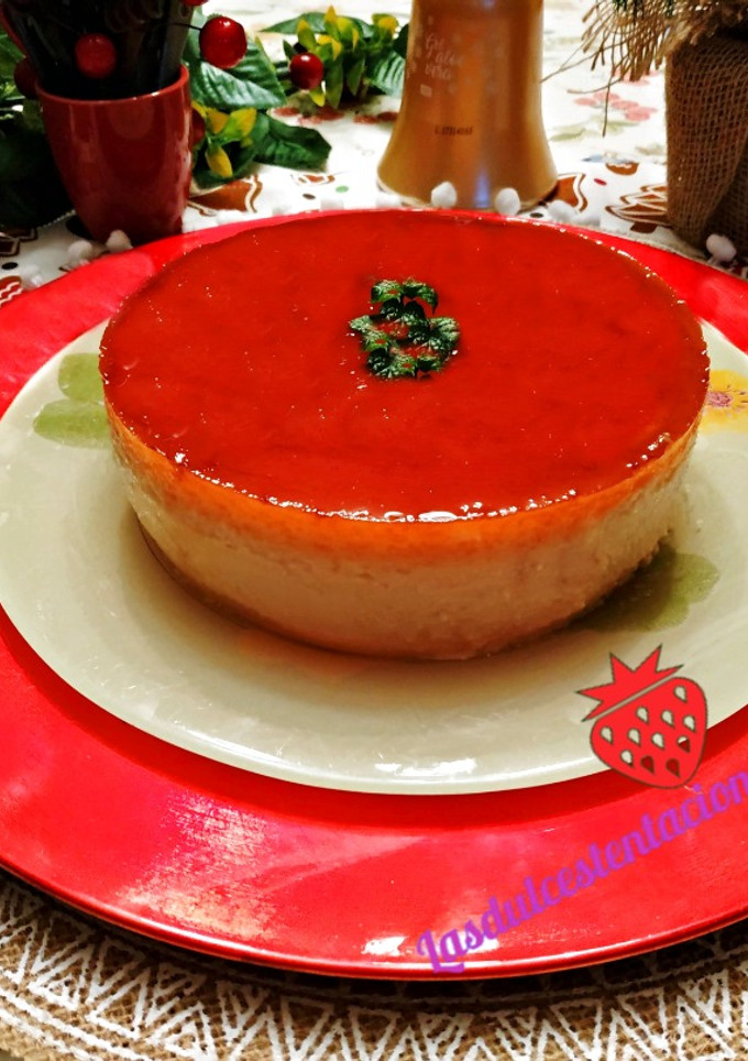 Una foto de Tarta de queso y tocino de cielo