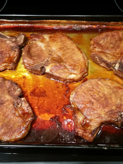 A picture of Brown Sugar Glazed Chops.