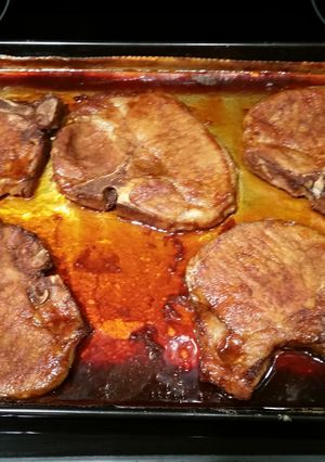 A picture of Brown Sugar Glazed Chops.