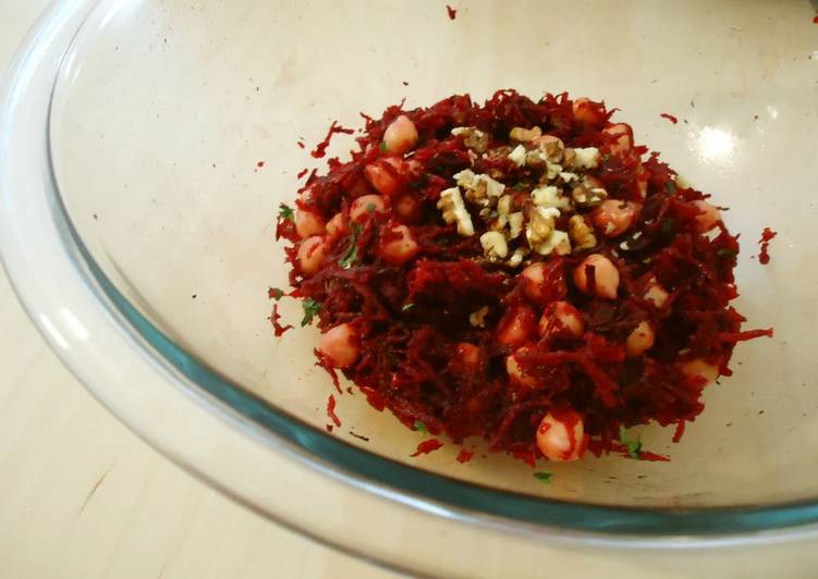 Simple Way to Make Ultimate Garbanzo Beans and Beet Salad