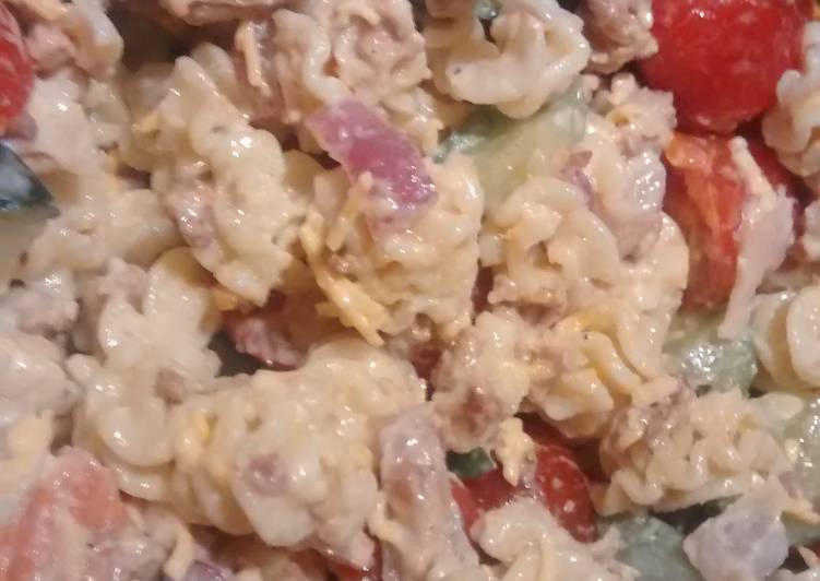 Recipe of Homemade Bris Bacon Ranch Pasta Salad