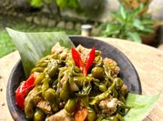 Gambar tumis oncom bunga genjer