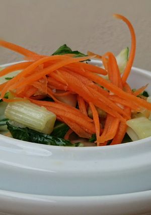 A picture of Bak Choy With Carrot.