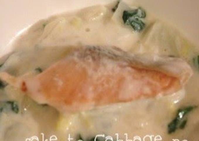 Salmon and Cabbage Simmered in Milk