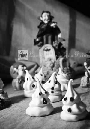 Une photo de Meringues Fantômes d'Halloween