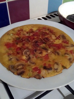 A picture of Vickys Eggless Omelette, GF DF EF SF NF.