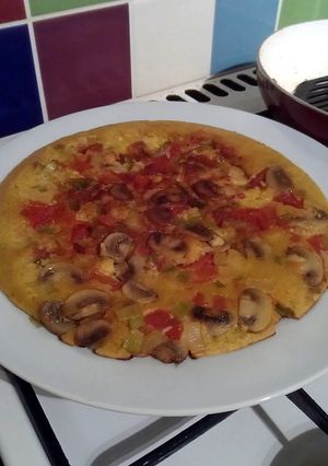 A picture of Vickys Eggless Omelette, GF DF EF SF NF.