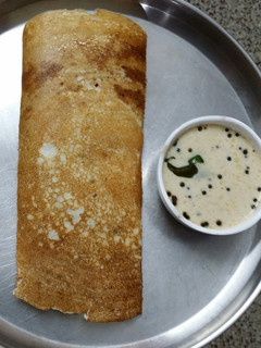 A picture of Dosa (indian pancakes).