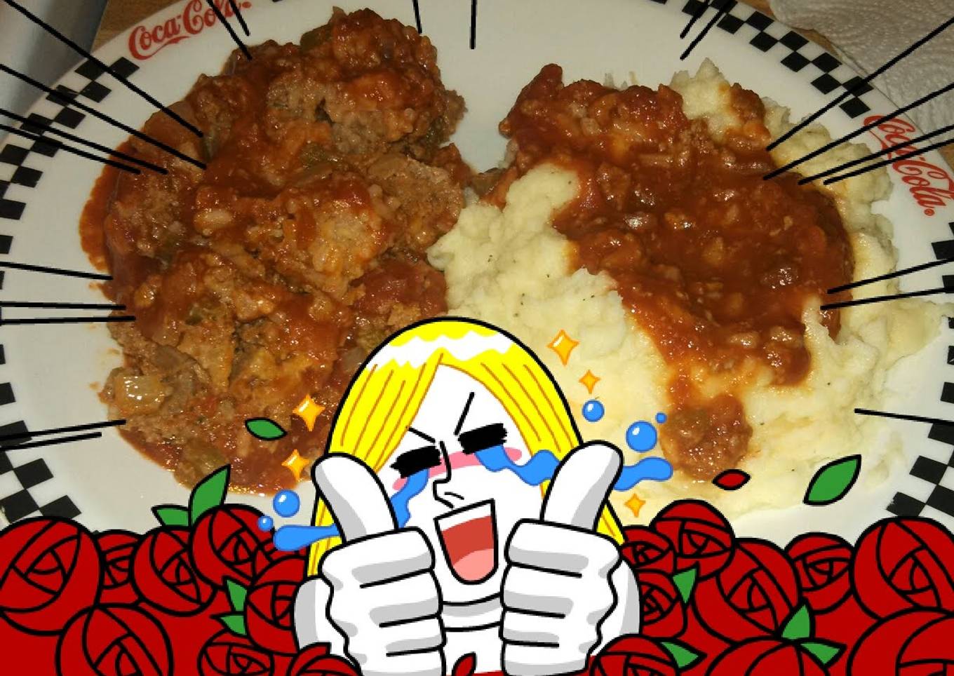 Meatloaf with rice in the middle