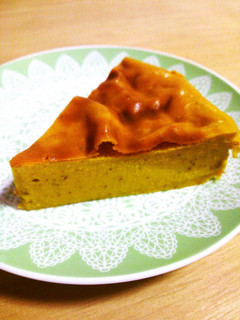A picture of Healthy With Tofu! Easy Kabocha Squash Pudding Cake.