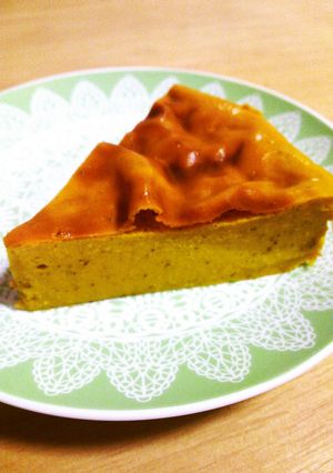 A picture of Healthy With Tofu! Easy Kabocha Squash Pudding Cake.