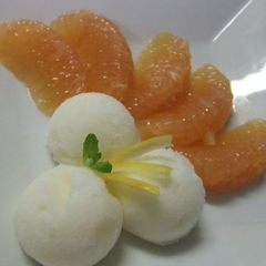 A picture of Grapefruit Frozen Yogurt.