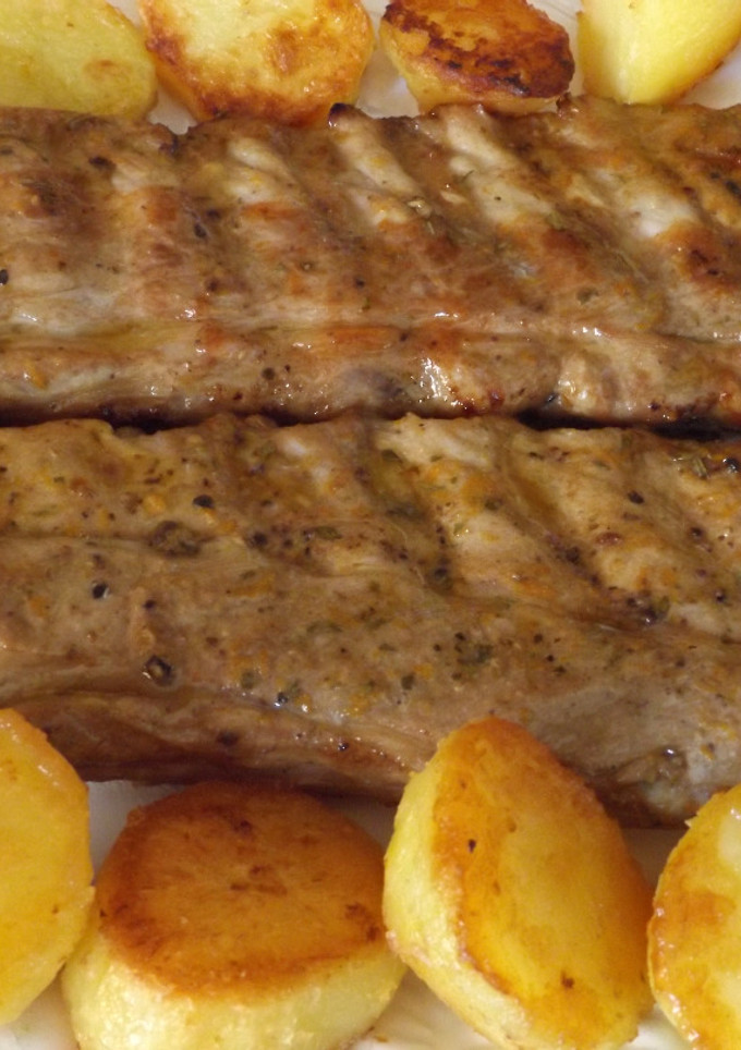 Una foto de Costillar de cerdo al horno rápido