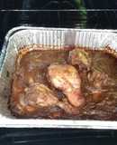 Pollo al horno con pasa