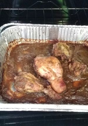 Una foto de Pollo al horno con pasa