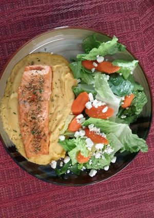 A picture of Cauliflower Butternut Squash Mashed.