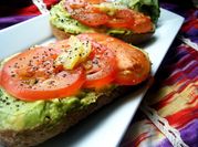 A picture of lunch avacado sandwich