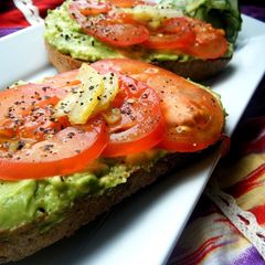 A picture of Everyone's Favourite Avocado Open-faced Sandwich.