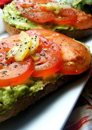 A picture of Everyone's Favourite Avocado Open-faced Sandwich.