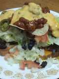 Open Face Nacho Cheeseburger