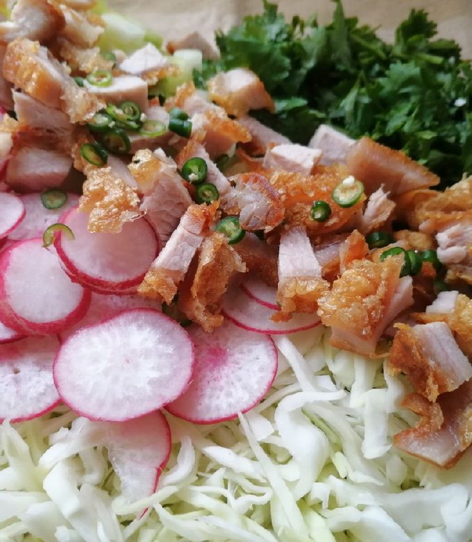 Foto principal de Ensalada con chicharrón 🥙🐖
