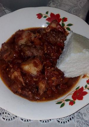 A picture of Pork stew.