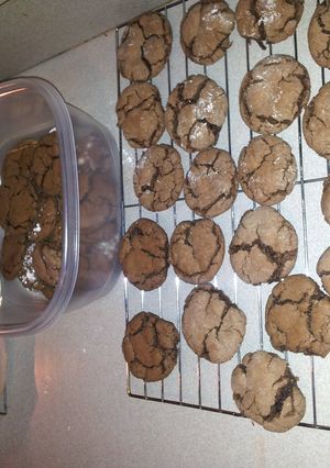 A picture of Fudge Crinkle Cookies.