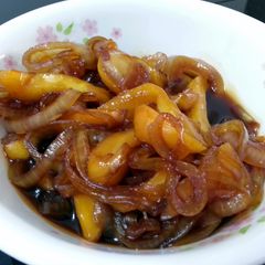A picture of Jackfruit And Onion In Teriyaki Sauce.