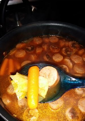 A picture of Grandma's Polish Cabbage Soup.