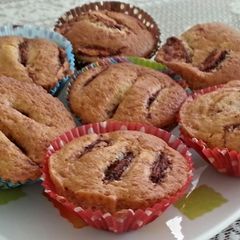 A picture of Cakes - Muffins with apple cinnamon and walnuts.