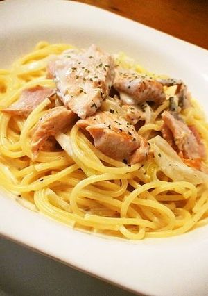 A picture of Rich Creamy Salmon Pasta.