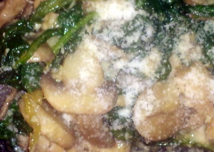 Easiest Way to Make Garlic Spinach And Mushroom Saute in 13 Minutes for Family