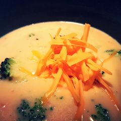 A picture of Broccoli & cheddar soup (copycat panera bread).