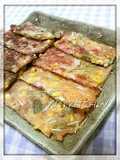 Pizza Flavoured Corn, Mizuna Leaves and Cheese