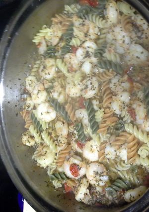 A picture of Shrimp Pasta Pomodoro - Level III.
