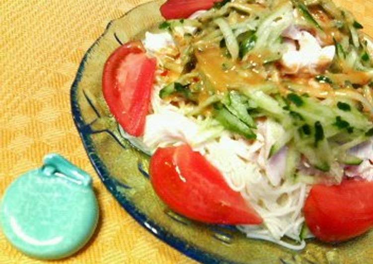 Recipe of Perfect Cold Somen Noodles with Sesame Sauce for Summer