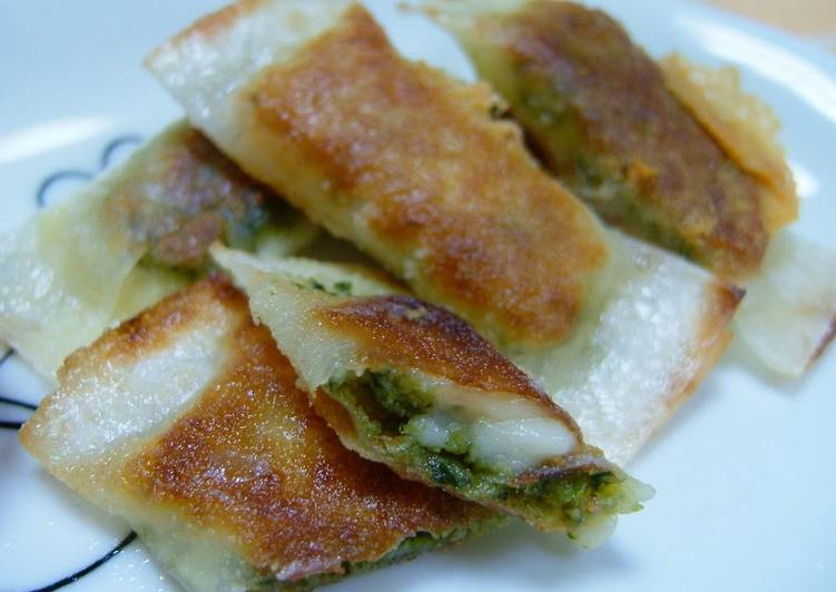 Genovese Sauce and Cheese Spring Rolls