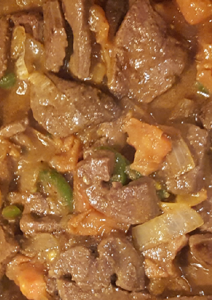 Una foto de Hígado encebollado