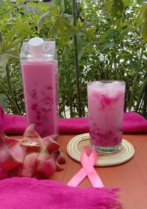 Foto resep Es lumut buah naga