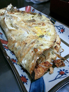 A picture of Oyster Omelette with Bean Sprouts.