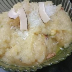 A picture of Egg and bread Halwa 💗💗💗.