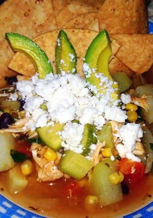 A picture of Ray's' Chicken Tortilla Soup.