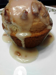 A picture of Bacon Pancake Muffins w/ Bacon Drizzle.
