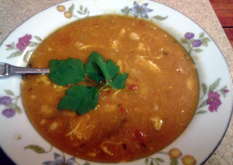 Recipe of Ultimate Morrocan chicken and chickpea soup