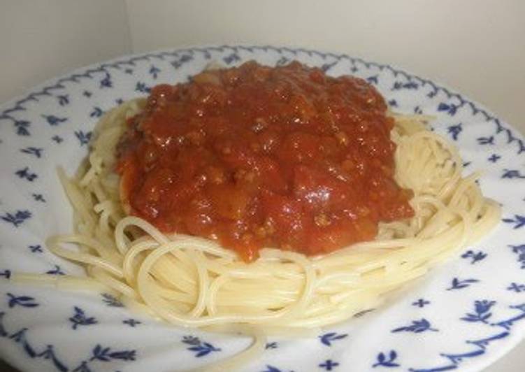 Recipe of Quick Spaghetti with Meat Sauce