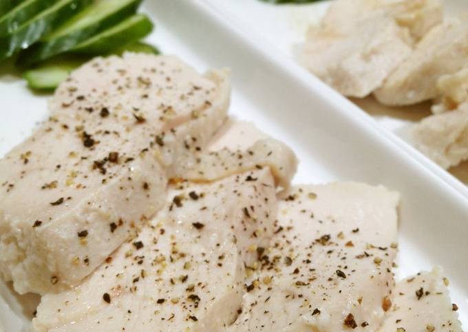 Moist Boiled Chicken Breasts with Shio-Koji