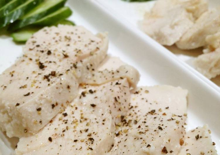 Recipe of Any-night-of-the-week Moist Boiled Chicken Breasts with Shio-Koji