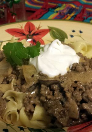 A picture of Hearty Beef Stroganoff.