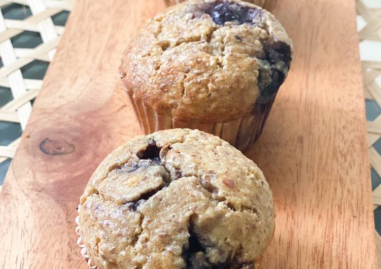Cara Gampang Menyiapkan No flour blueberry muffin (menu diet) Anti Gagal